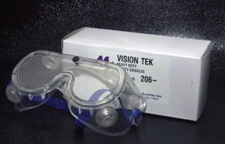 Goggles Safety Vision Tek® Clear Tint Clear Frame Elastic Strap One Size Fits Most (1/EA 12/CS) by Medegen Medical Products LLC  ID 206